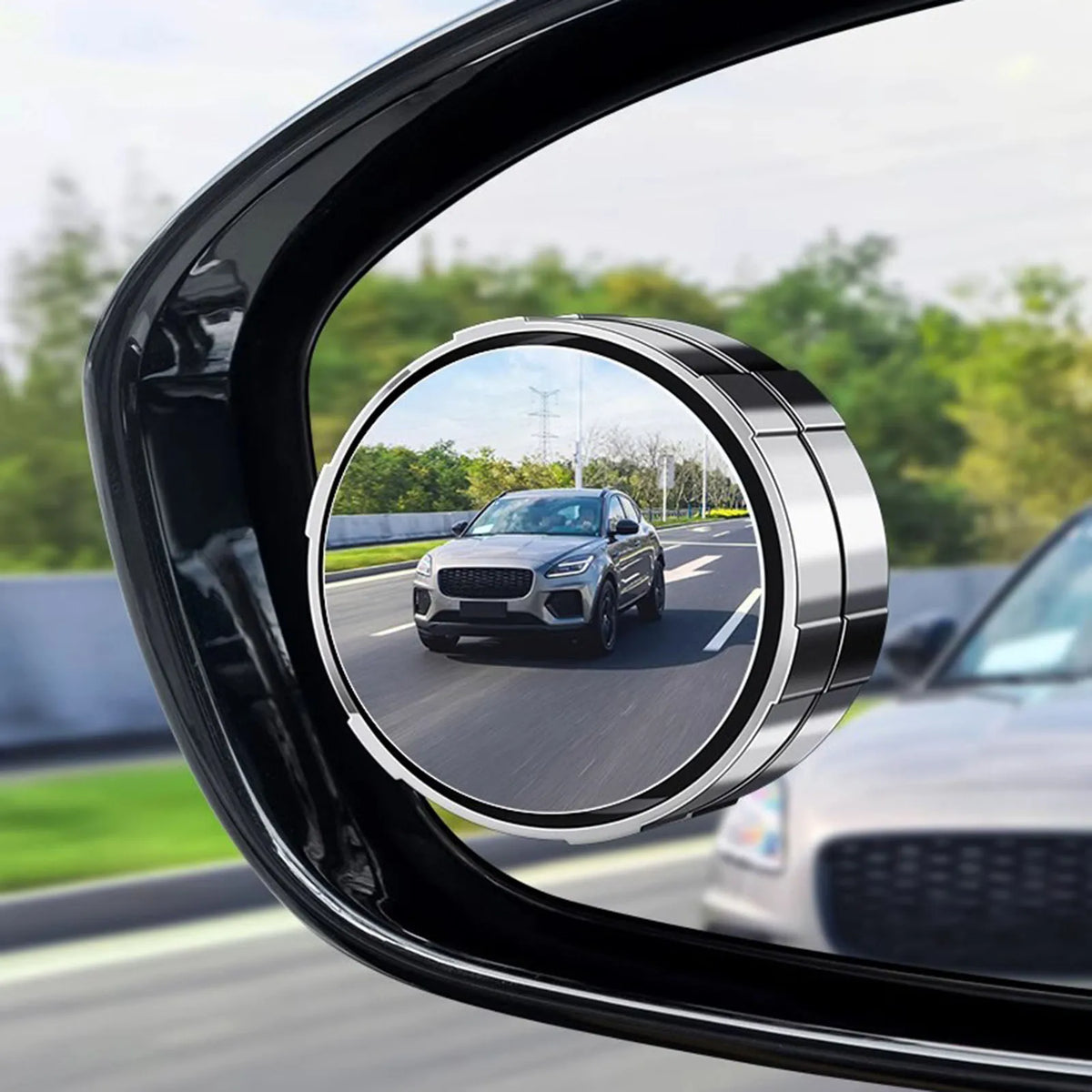 360° Wide Angle Car Side Mirror with Suction Cup – Blind Spot Eliminator