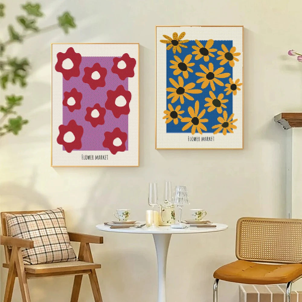Modern Diamond Painting Kits - Fruit, Floral, and Abstract Designs