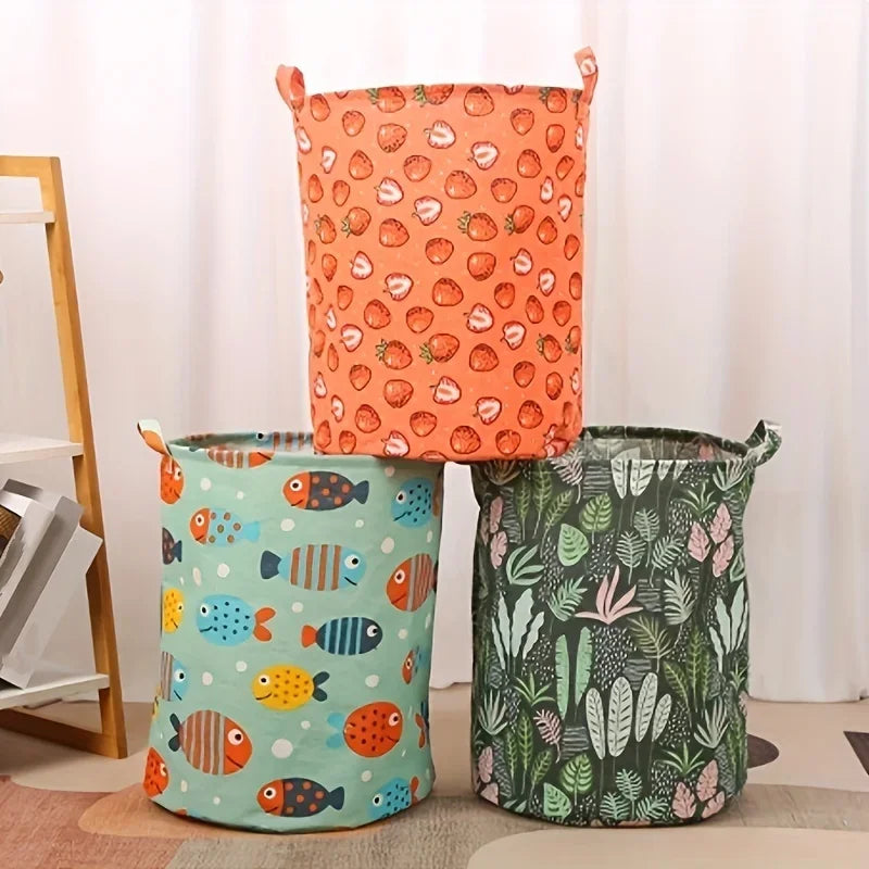 Foldable Fabric Laundry Basket with Handles