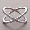 Bague en Forme de Croix avec Zircon Cubique