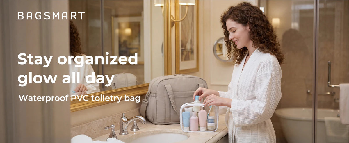 Expandable Travel Duffle Bag with TSA Toiletry Kit
