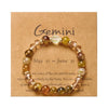Zodiac Kristall-Armband mit Perlen