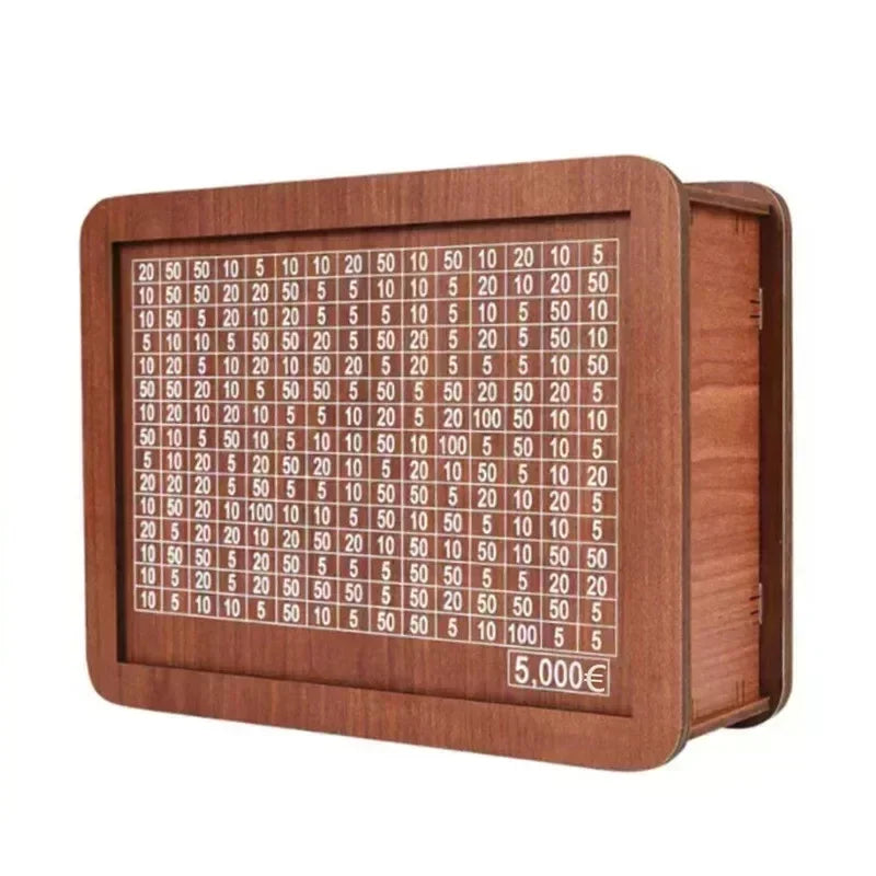 Wooden Money Saving Box with Built-in Coin Counter