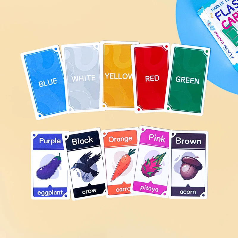 Montessori Learning Flash Cards Set - 58 Pieces for Early Education