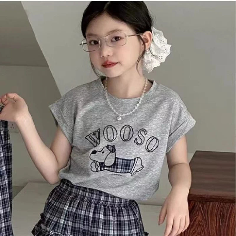 Kids' Summer T-Shirt and Ruffle Skirt Set