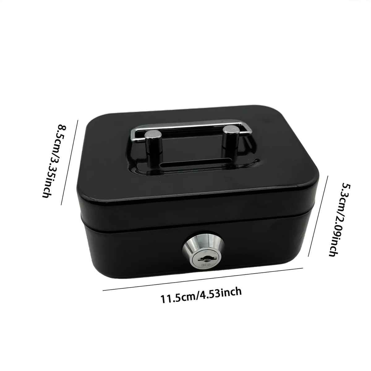 Lockable Piggy Bank with Key – Compact Coin & Key Storage Box
