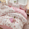 Floral Print 100% Cotton Duvet Cover Set with Two Pillow Shams