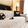 Thick Chenille Sofa Cover with Tassel Fringe — Scratch Resistant & Reversible