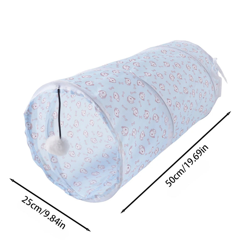 Foldable Interactive Cat Tunnel with Crinkle Sound
