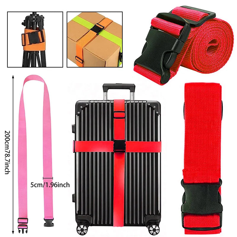 Secure Adjustable Luggage Strap with Combination Lock