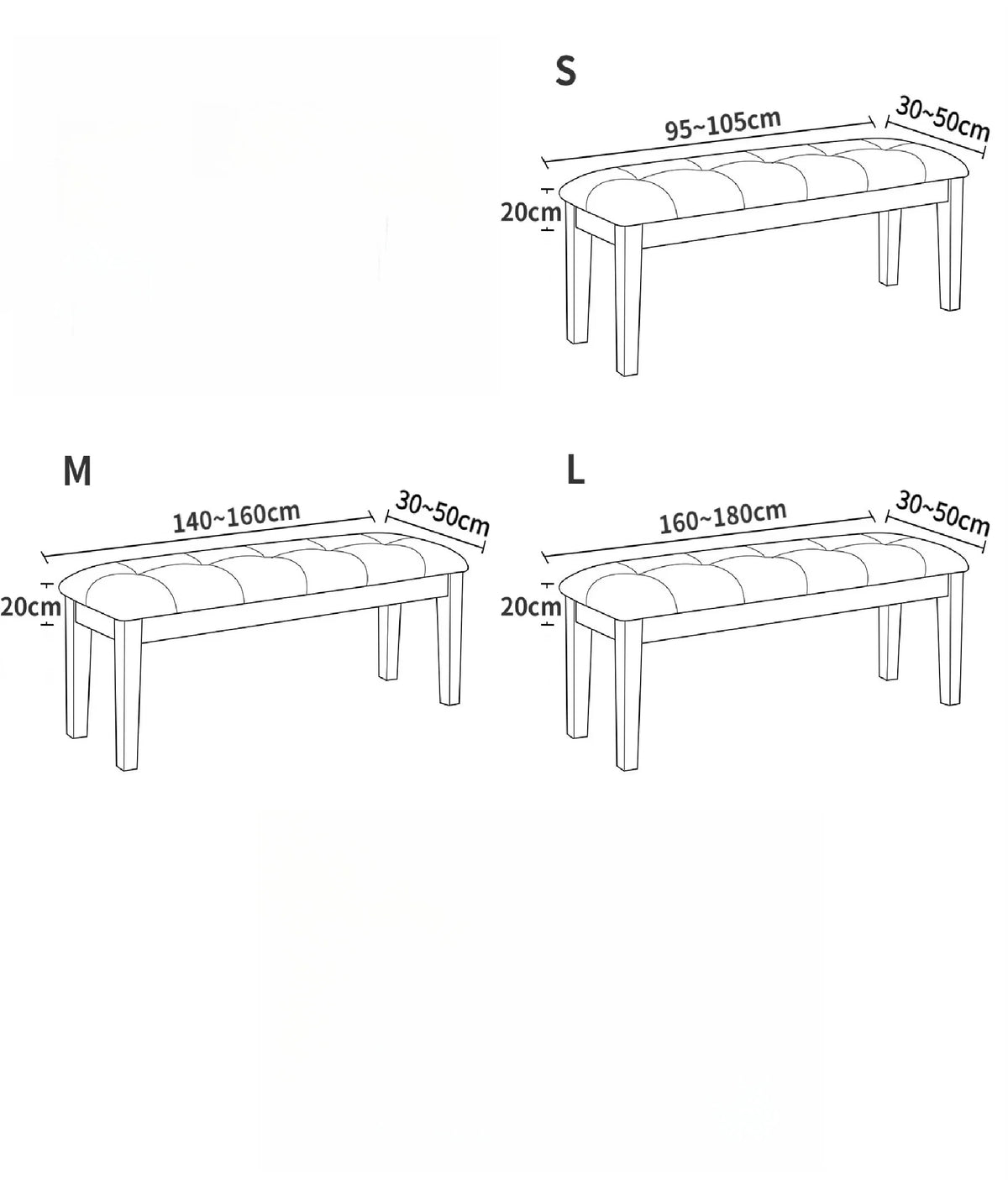 Stretchable Bench Seat Cover – Washable Dust-Proof Furniture Protector
