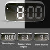 Modern LED Alarm Clock with Voice Control and Night Mode