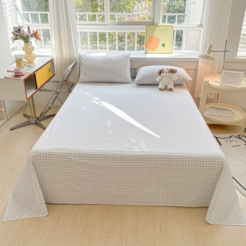 Organic Cotton Percale Bed Sheet Set with Pillowcases