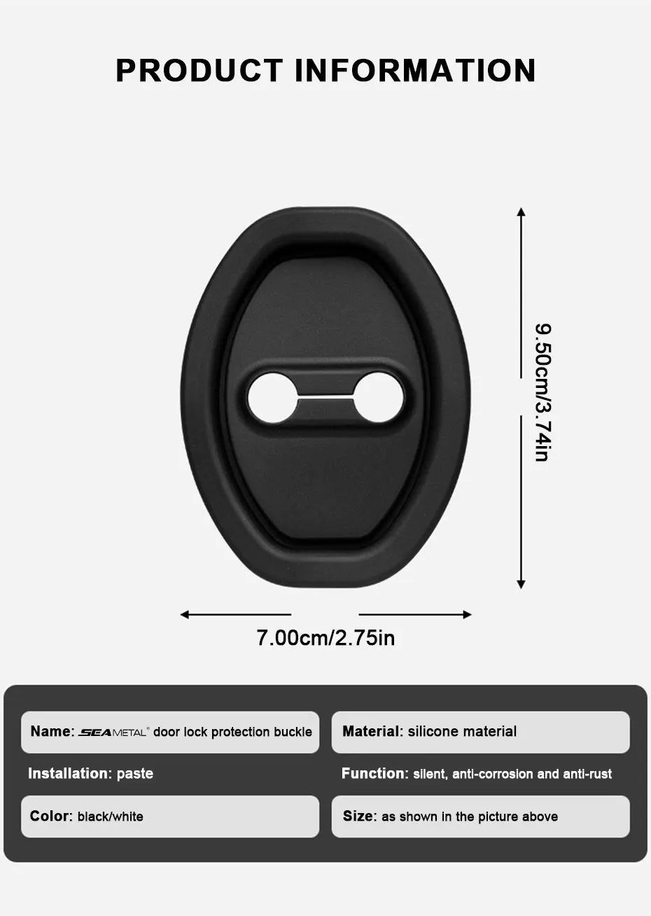 Silicone Car Door Lock Protector Covers (Set of 4)