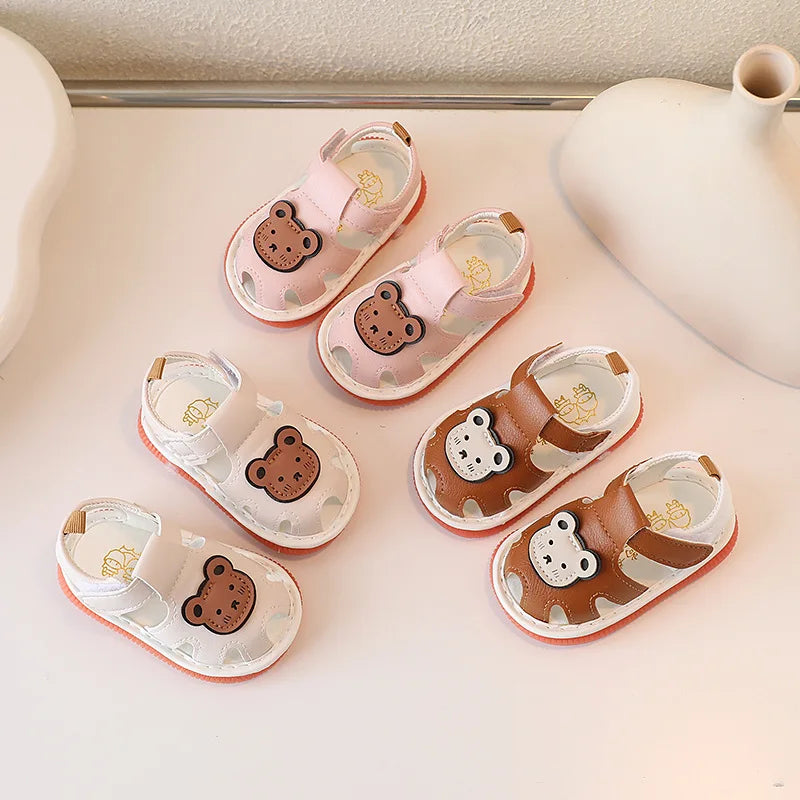 Cute Bear Soft Sole Sandals for Babies and Toddlers