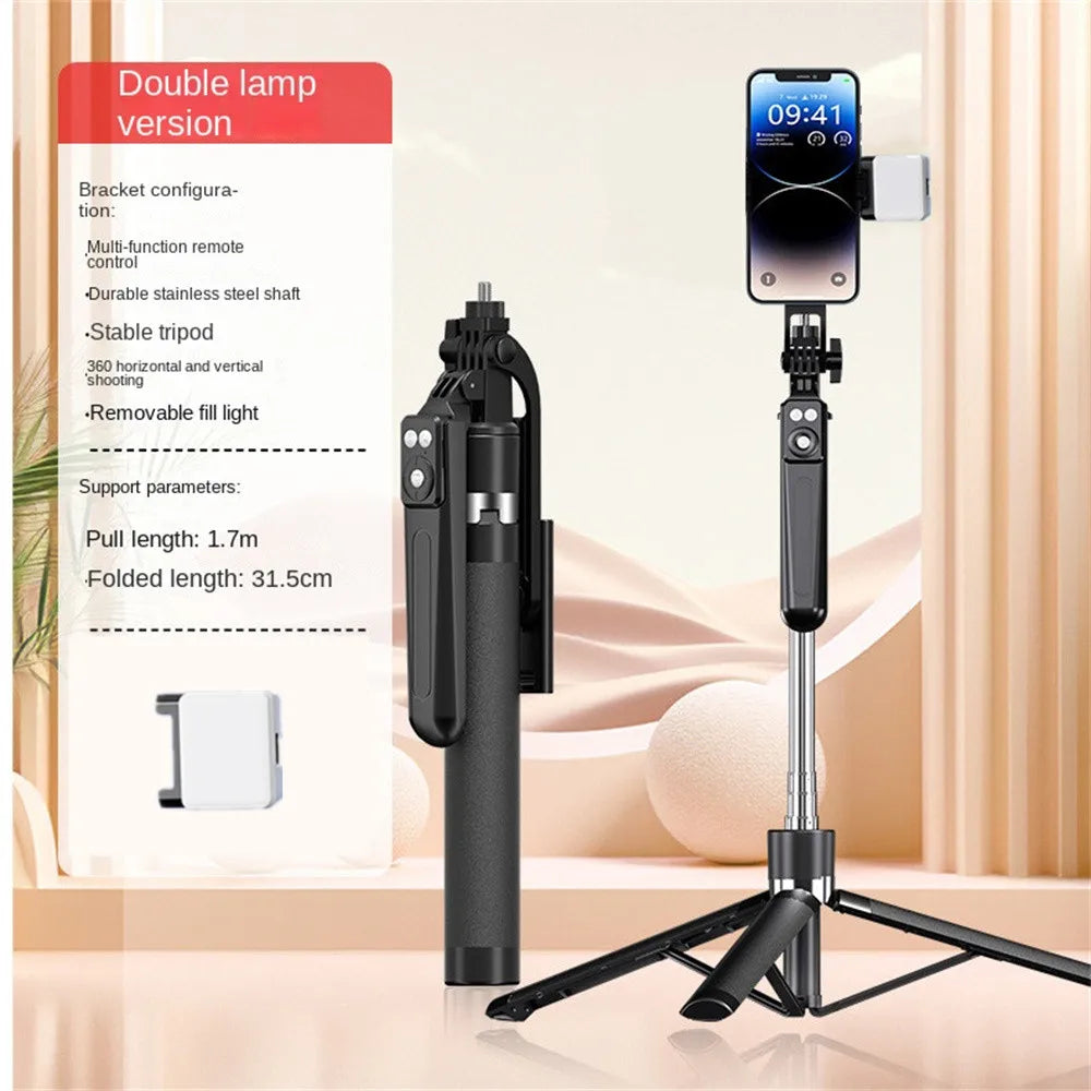 360° Rotating Bluetooth Selfie Stick & Tripod with Wireless Remote