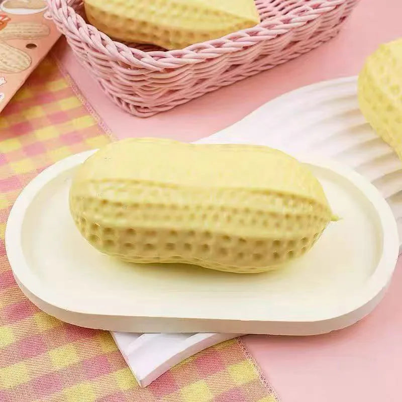 Peanut-Shaped Squishy Stress Relief Toy with Soft Butter Texture