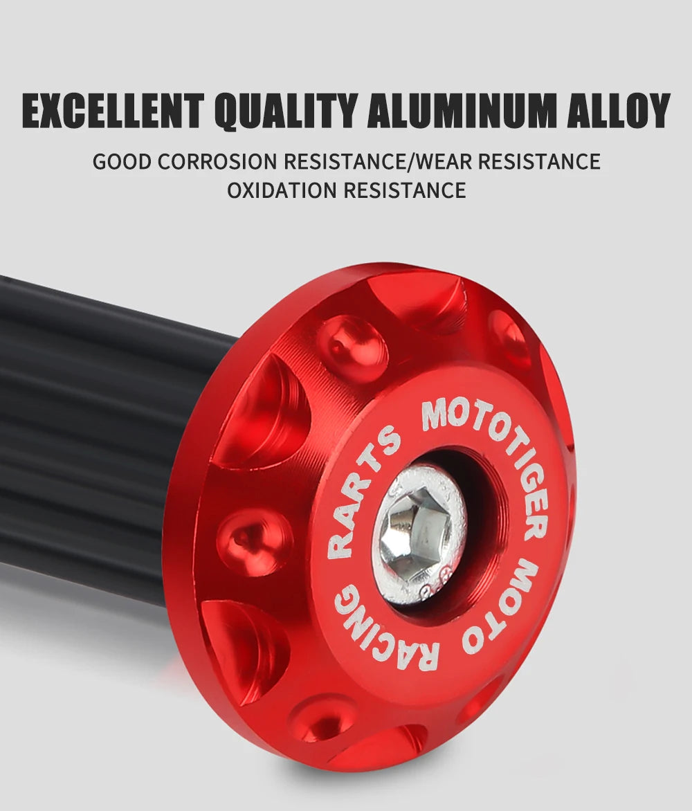 CNC Aluminum Motorcycle Handlebar End Plugs with Rubber Grip