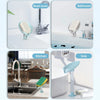A collection of leaf-shaped suction cup soap dishes and a self-draining tray shown in various bathroom, kitchen, and wash bas