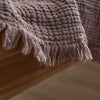 Four-Layer Cotton Gauze Throw Blanket with Tassel Trim