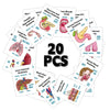 Human Anatomy Flash Cards - 20-Piece Study Set