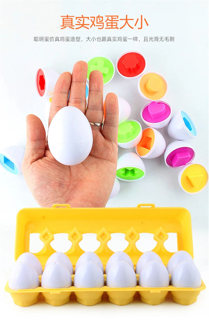 Montessori Shape-Matching Egg Puzzle Set for Toddlers