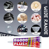 A tube of B6000 PLUS clear multi-surface adhesive epoxy glue for various materials like jewelry, plastic, metal, and wood.