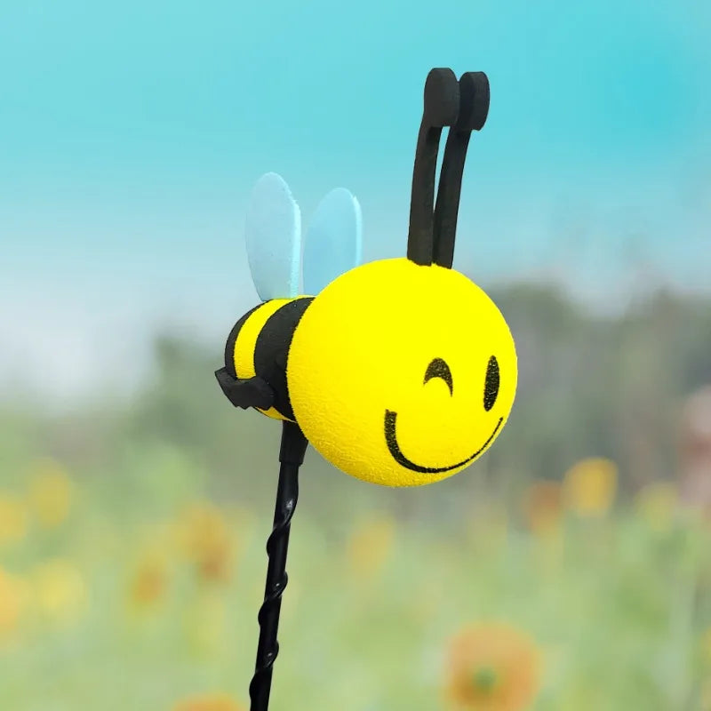 Cute Smiling Bee Car Antenna Toppers (Set of 2)