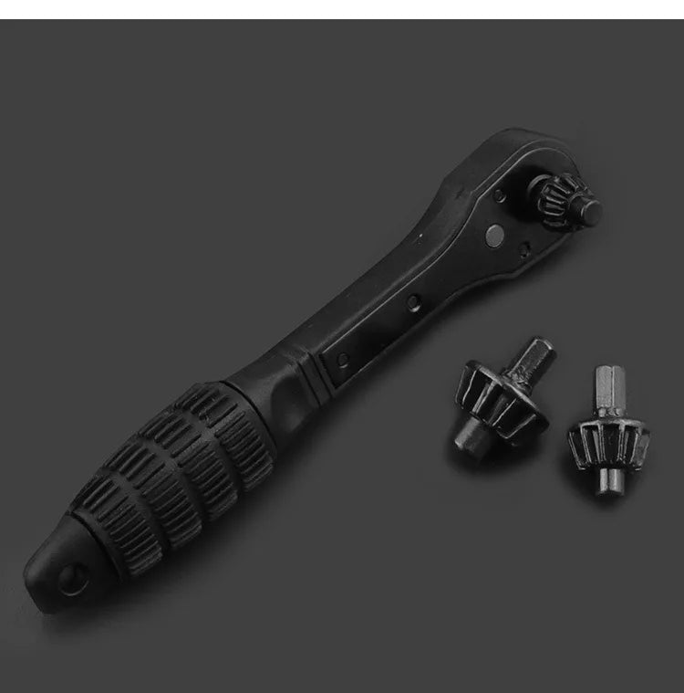 2-in-1 Ratcheting Drill Chuck Key Wrench