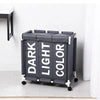3-Compartment Rolling Laundry Hamper with Wheels