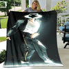 Michael Jackson Retro Print Coral Fleece Decke