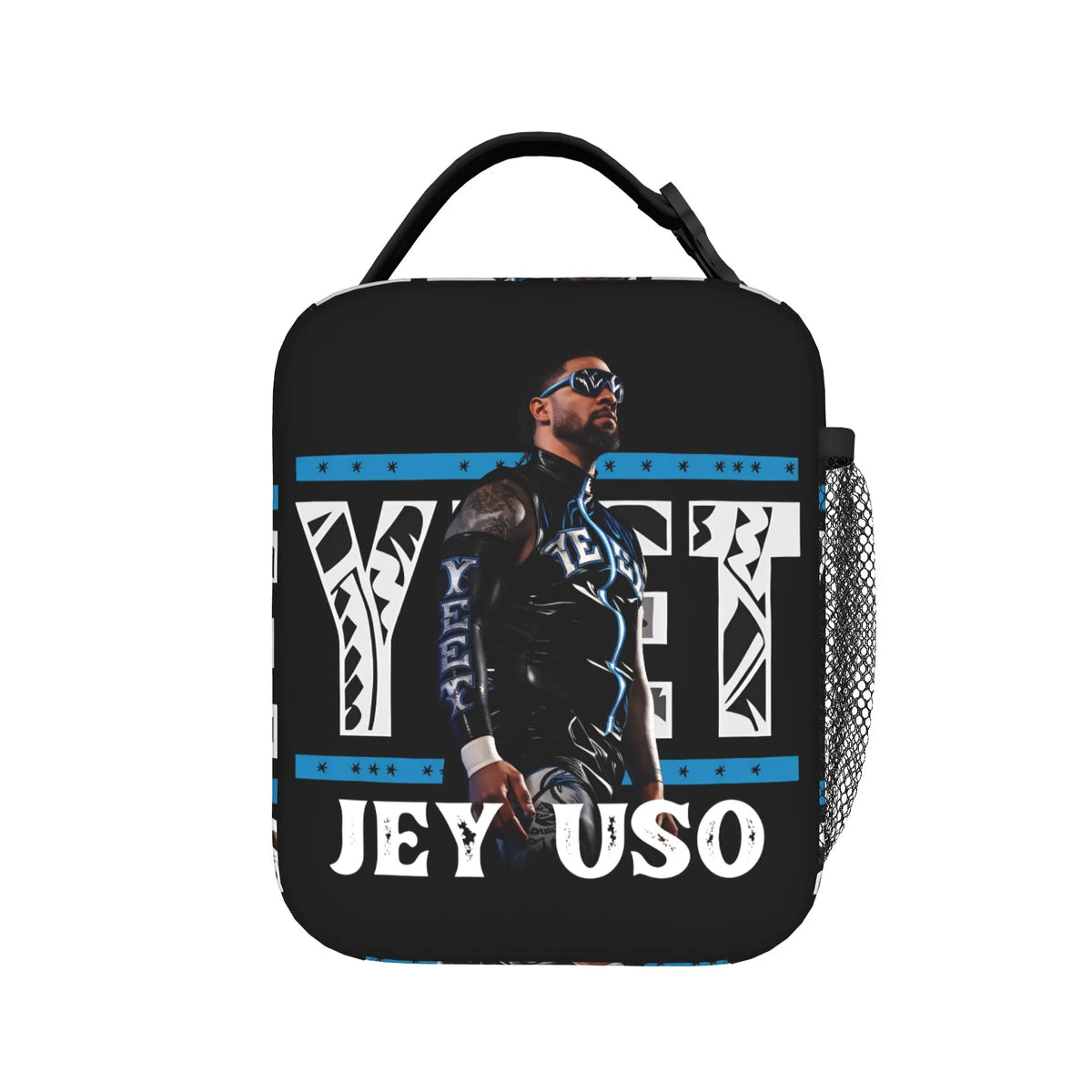 Vintage Wrestling Print Insulated Lunch Tote Bag