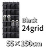 Black 24 grid over-the-door mesh shoe organizer with hanging pockets measuring 55x150cm