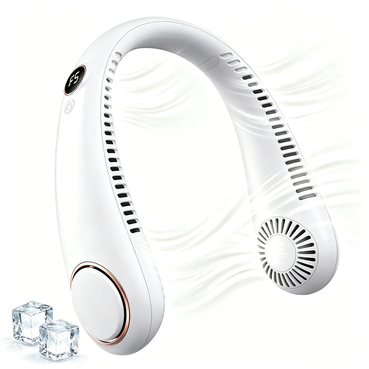 Bladlose Halsventilator mit Digitalanzeige