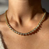 Heart Tennis Jewelry Set with Geometric Bezel