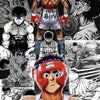 A dynamic black and white illustration featuring various boxers in action poses for wall art.