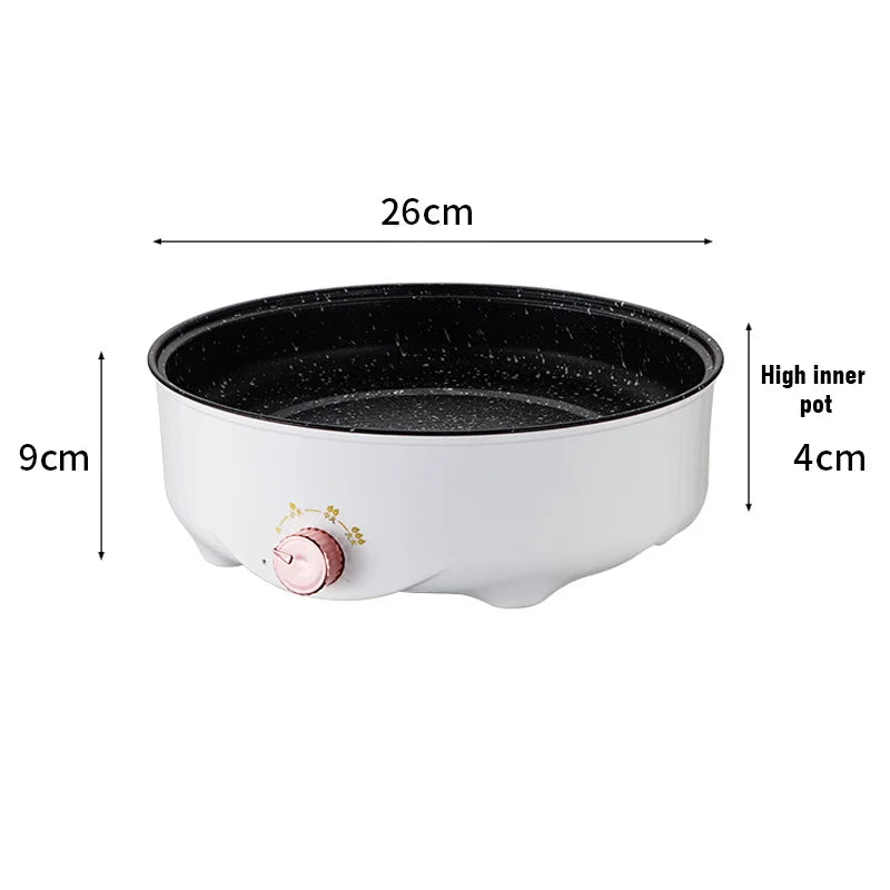 Electric Non-Stick Frying Pan with Adjustable Heat
