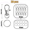 Silver Swivel Snap Hooks with Key Rings (20-Pack)