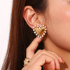Pearl Heart Drop Earrings