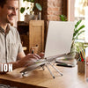 Foldable Aluminum Laptop Stand with Magnetic Phone Mount