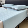 Ice Silk Cooling Bed Pad with Pillowcases – Breathable & Soft Summer Bed Mat