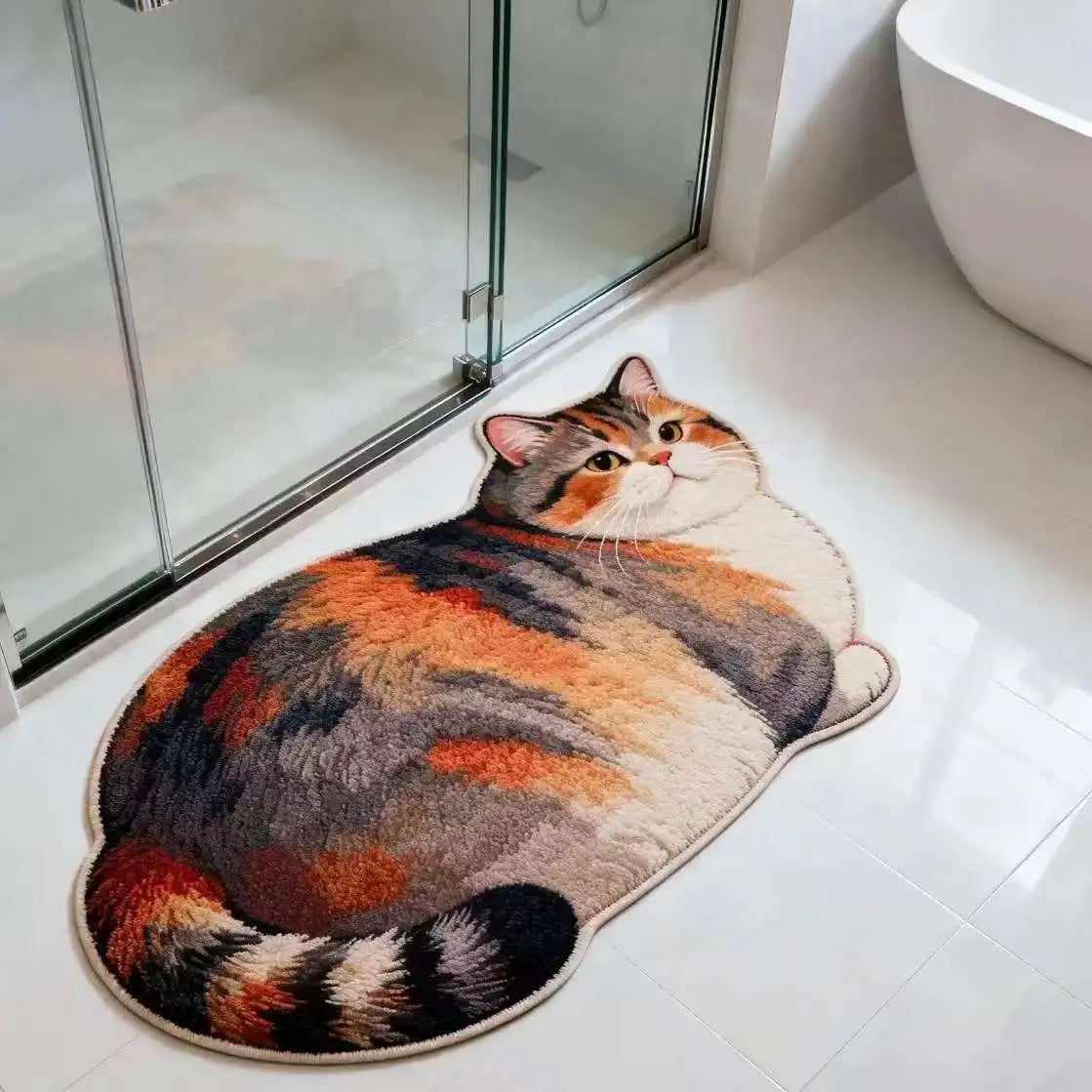 3D Cat Shaped Quick Dry Bath Mat