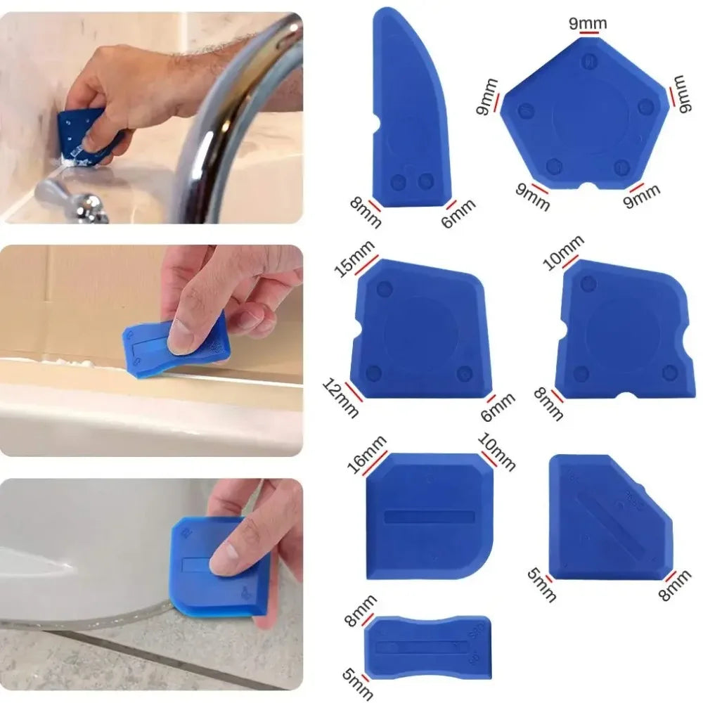 5-Piece Silicone Caulking Tool Kit with Scraper and Spreader