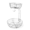 2-Tier Countertop Fruit Basket with Banana Hanger