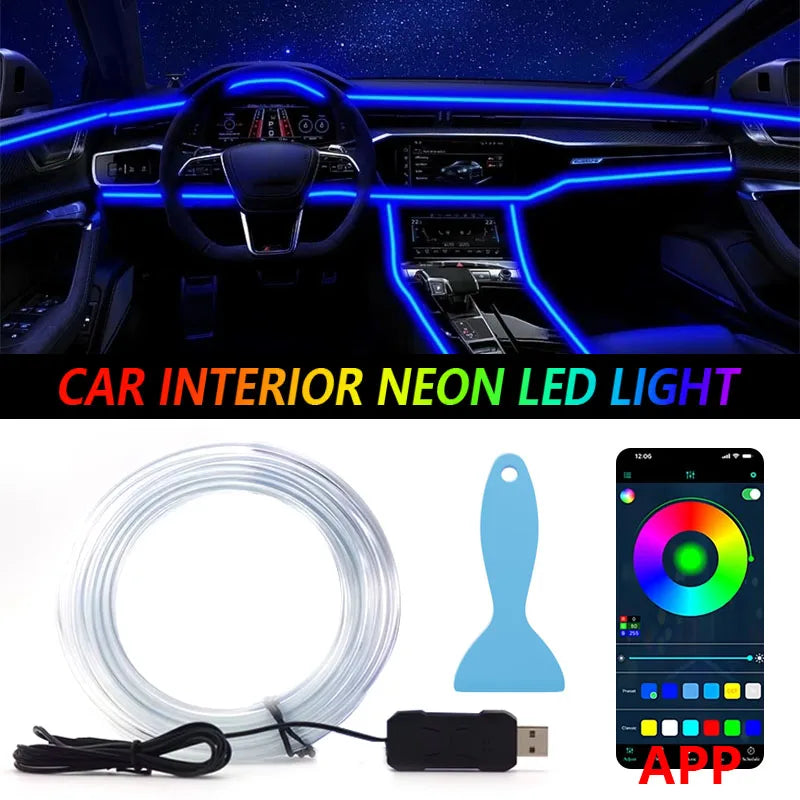 USB Fiber Optic RGB Ambient Light Strip with App Control