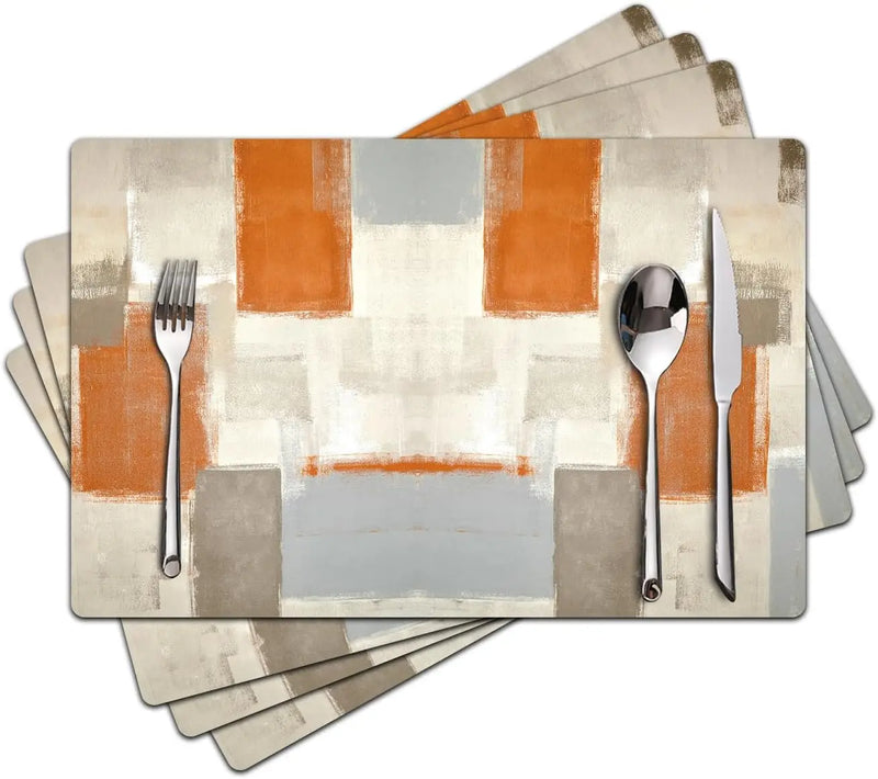 Floral Linen Placemats for Dining Table