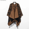 Men's Vintage Fringe Cape Coat