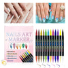 12-farbige Dual-Enden-Nagelkunst-Stifte