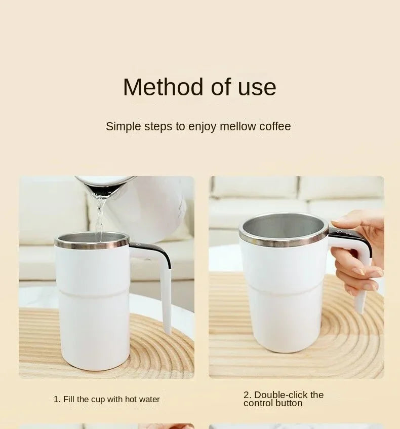 Self-Stirring Travel Mug with Temperature Display