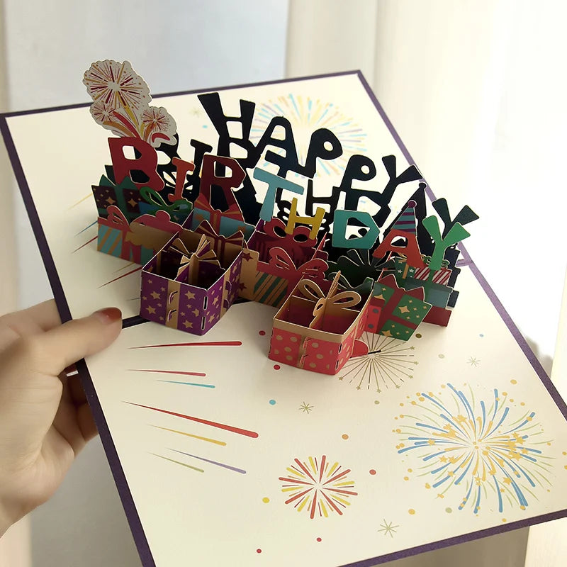 3D Pop-Up Birthday Cake Greeting Card
